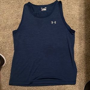 Blue under armour workout tank top